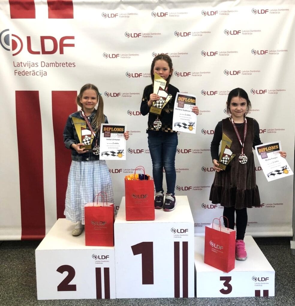 Sadalītas godalgas Latvijas čempionātā jaunākajiem spēlētājiem